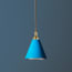Stanlette pendant shade in blue with copper interior