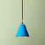 Stanlette pendant shade in blue with copper interior