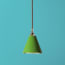 Stanlette pendant shade in green with copper interior