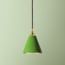 Stanlette pendant shade in green with copper interior