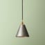 Stanlette pendant shade in gunmetal with copper interior