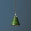 Stanlette pendant shade in military green with copper interior