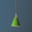 Stanlette pendant shade in green with copper interior