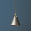 Stanlette pendant shade in gunmetal with copper interior