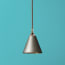 Stanlette pendant shade in gunmetal with copper interior