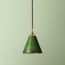 Stanlette pendant shade in military green with copper interior