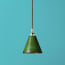 Stanlette pendant shade in military green with copper interior