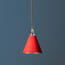 Stanlette pendant shade in red with copper interior