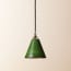Stanlette pendant shade in military green with copper interior