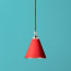 Stanlette pendant shade in red with copper interior