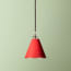 Stanlette pendant shade in red with copper interior