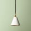 Stanlette pendant shade in stone with copper interior