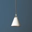 Stanlette pendant shade in stone with copper interior