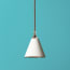 Stanlette pendant shade in stone with copper interior