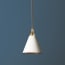 Stanlette pendant shade in stone with copper interior