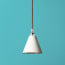 Stanlette pendant shade in stone with copper interior