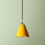 Stanlette pendant shade in yellow with copper interior