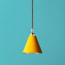 Stanlette pendant shade in yellow with copper interior