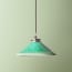 Ted ceramic shade in bottle green with stone interior