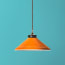 Ted ceramic shade in orange with stone interior