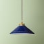 Ted ceramic shade in navy with stone interior