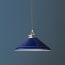 Ted ceramic shade in navy with stone interior