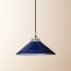 Ted ceramic shade in navy with stone interior