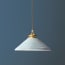 Ted ceramic shade in pale blue with stone interior