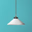 Ted ceramic shade in stone with stone interior