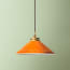 Ted ceramic shade in orange with stone interior