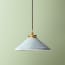 Ted ceramic shade in pale blue with stone interior
