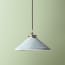 Ted ceramic shade in pale blue with stone interior