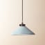 Ted ceramic shade in pale blue with stone interior