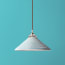 Ted ceramic shade in pale blue with stone interior