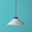 Ted ceramic shade in pale blue with stone interior