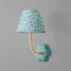 Primrose wall fitting in turquoise lacquered wood