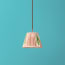 18cm pendant shade in blush Bokhara gathered linen by GP & J Baker