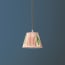18cm pendant shade in blush Bokhara gathered linen by GP & J Baker