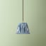 18cm pendant shade in denim Bokhara gathered linen by GP & J Baker