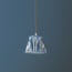 18cm pendant shade in denim Bokhara gathered linen by GP & J Baker