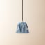 18cm pendant shade in denim Bokhara gathered linen by GP & J Baker
