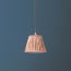 18cm pendant shade in red aqua Tuffley gathered cotton by GP & J Baker