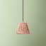 18cm pendant shade in red aqua Tuffley gathered cotton by GP & J Baker
