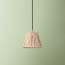 18cm pendant shade in blush Tuffley gathered cotton by GP & J Baker
