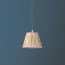 18cm pendant shade in blush Tuffley gathered cotton by GP & J Baker