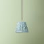 18cm pendant shade in denim Tuffley gathered cotton by GP & J Baker