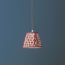 18cm pendant shade in oxblood block printed Dotty gathered cotton by GP & J Baker
