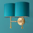 Double Parker wall fitting in antique brass