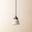 Smaller Bill ceramic pendant shade in Stone