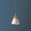 Smaller Bill ceramic pendant shade in Stone